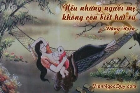 Nếu những người mẹ không còn biết hát ru