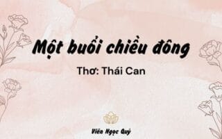 Cảm nhận bài thơ: Một buổi chiều đông – Thái Can