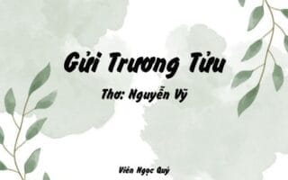 Cảm nhận bài thơ: Gửi Trương Tửu – Nguyễn Vỹ