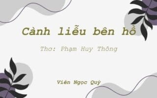 Cảm nhận bài thơ: Cành liễu bên hồ – Huy Thông