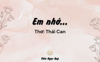 Cảm nhận bài thơ: Em nhớ... – Thái Can