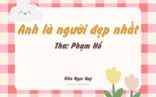 Cảm nhận bài thơ: Anh là người đẹp nhất – Phạm Hổ
