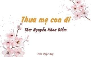 Cảm nhận bài thơ: Thưa mẹ con đi – Nguyễn Khoa Điềm