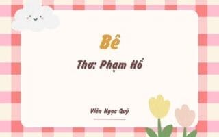 Cảm nhận bài thơ: Bê – Phạm Hổ