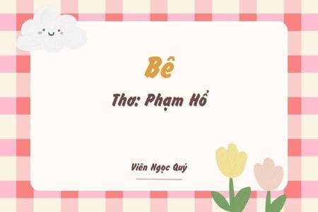 Cảm nhận bài thơ: Bê – Phạm Hổ
