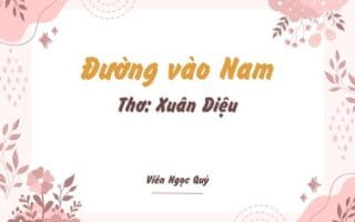 Cảm nhận bài thơ: Đường vào Nam
