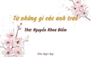 Cảm nhận bài thơ: Từ những gì các anh trao? – Nguyễn Khoa Điềm