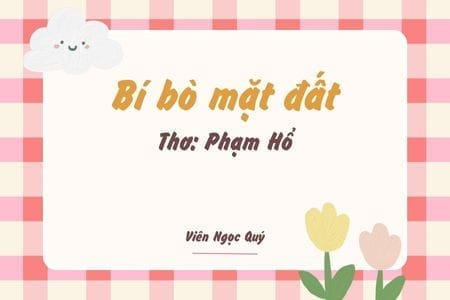 Cảm nhận bài thơ: Bí bò mặt đất – Phạm Hổ