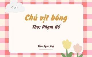 Cảm nhận bài thơ: Chú vịt bông – Phạm Hổ