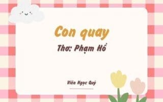 Cảm nhận bài thơ: Con quay – Phạm Hổ