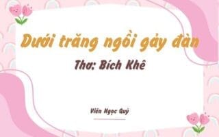 Cảm nhận bài thơ: Dưới trăng ngồi gảy đàn – Bích Khê