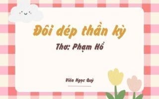Cảm nhận bài thơ: Đôi dép thần kỳ – Phạm Hổ