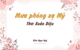 Cảm nhận bài thơ: Mưa phóng xạ Mỹ