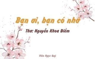 Cảm nhận bài thơ: Bạn ơi, bạn có nhớ? – Nguyễn Khoa Điềm