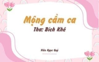 Cảm nhận bài thơ: Mộng cầm ca – Bích Khê