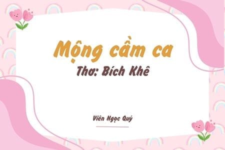 Cảm nhận bài thơ: Mộng cầm ca – Bích Khê