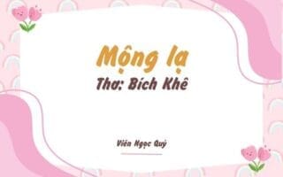 Cảm nhận bài thơ: Mộng lạ – Bích Khê
