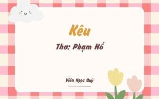 Cảm nhận bài thơ: Kêu – Phạm Hổ