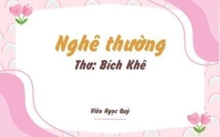 Cảm nhận bài thơ: Nghê thường – Bích Khê