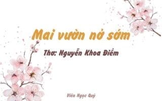Cảm nhận bài thơ: Mai vườn nở sớm – Nguyễn Khoa Điềm