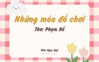 Cảm nhận bài thơ: Những món đồ chơi – Phạm Hổ