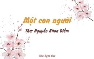 Cảm nhận bài thơ: Một con người – Nguyễn Khoa Điềm