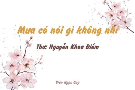 Mưa có nói gì không nhỉ