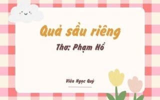 Cảm nhận bài thơ: Quả sầu riêng – Phạm Hổ