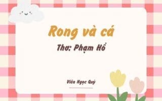 Cảm nhận bài thơ: Rong và cá – Phạm Hổ