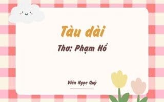 Cảm nhận bài thơ: Tàu dài – Phạm Hổ