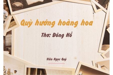 Cảm nhận bài thơ: Quỳ hướng hoàng hoa – Đông Hồ