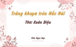 Cảm nhận bài thơ: Trăng khuya trên Hắc Hải – Xuân Diệu