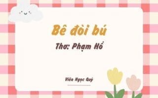 Cảm nhận bài thơ: Bê đòi bú – Phạm Hổ