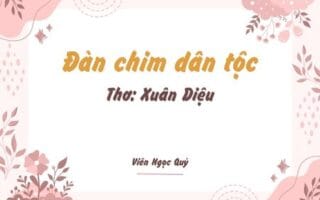 Cảm nhận bài thơ: Đàn chim dân tộc – Xuân Diệu