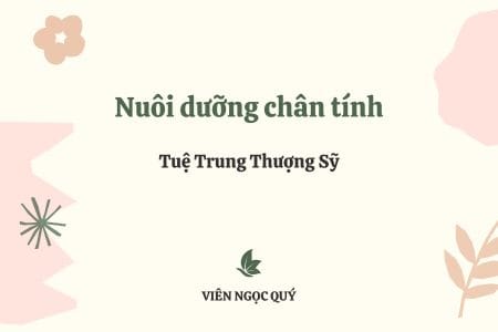 Cảm nhận bài thơ: Nuôi dưỡng chân tính – Tuệ Trung Thượng Sĩ