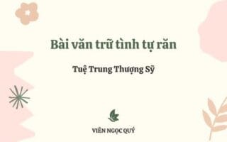 Cảm nhận bài thơ: Bài văn trữ tình tự răn – Tuệ Trung Thượng Sĩ