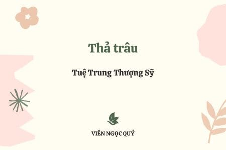 Cảm nhận bài thơ: Thả trâu – Tuệ Trung Thượng Sĩ