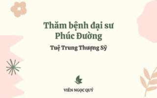 Cảm nhận bài thơ: Thăm bệnh đại sư Phúc Đường – Tuệ Trung Thượng Sĩ
