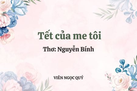 Cảm nhận bài thơ: Tết của me tôi - Nguyễn Bính