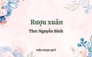 Cảm nhận bài thơ: Rượu xuân – Nguyễn Bính