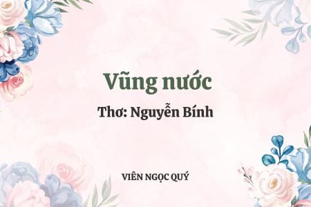 Cảm nhận bài thơ: Vũng nước - Nguyễn Bính