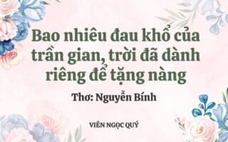 Cảm nhận bài thơ: Bao nhiêu đau khổ của trần gian, trời đã dành riêng để tặng nàng - Nguyễn Bính