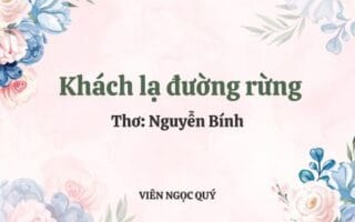 Cảm nhận bài thơ: Khách lạ đường rừng - Nguyễn Bính